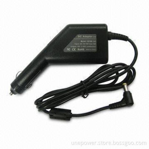 65W In-car Charger with 19V/3.42A Power Supply and 5.5 x 2.5mm DC Tip, Suitable for Acer